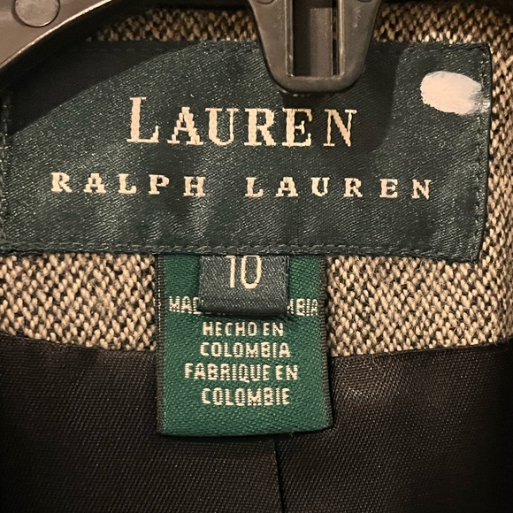 Lauren Ralph Lauren Vintage Sz 10 Long Jacket Leather Trim Wool Polo Preppy EUC - Picture 2 of 13